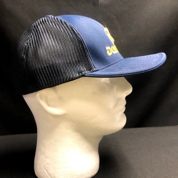 Trucker Ball Hat Cap Navy Gold 